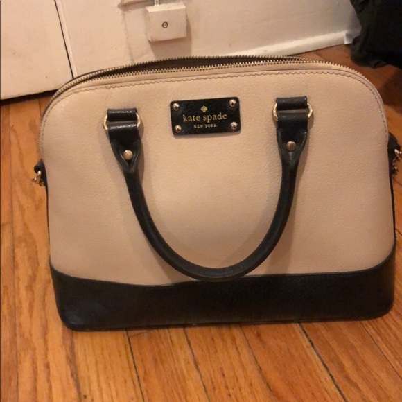 kate spade Handbags - Kate Spade Cream & Black Tote